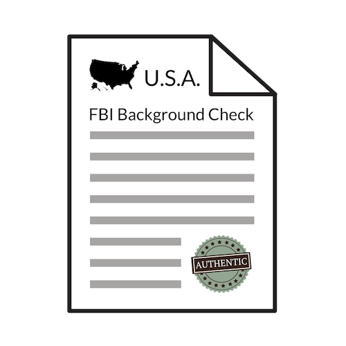 Authenticated FBI Background Check