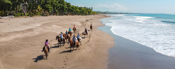 tourism costa rica beach horse riding
