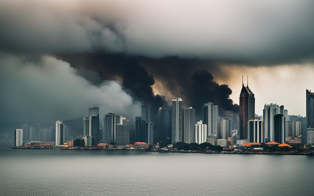 Smoke over Panama City From Cerro Patacón