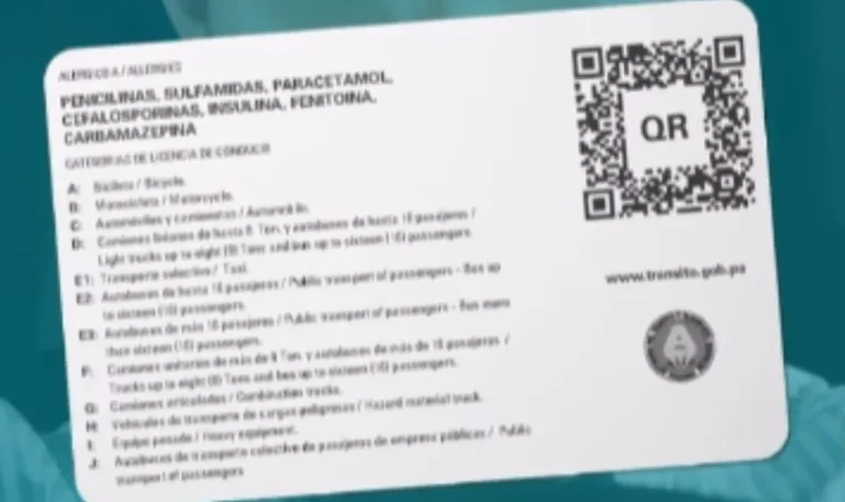 New Drivers License in Panama QR code