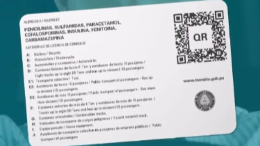 New Drivers License in Panama QR code
