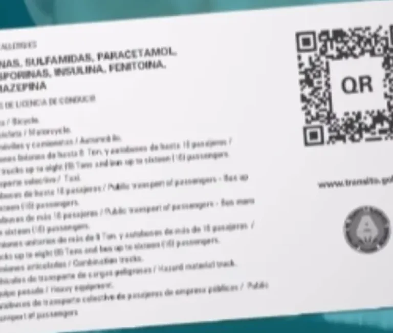 New Drivers License in Panama QR code