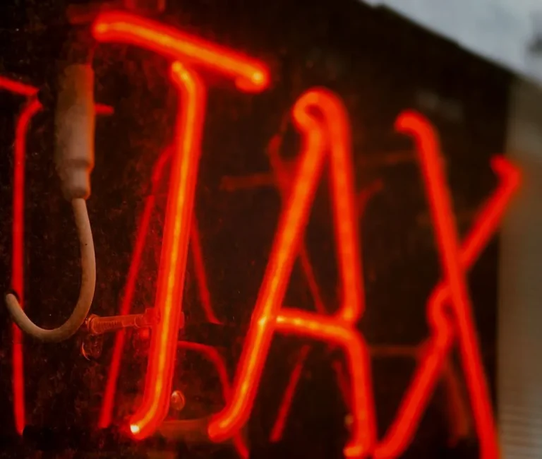 tax neon sign